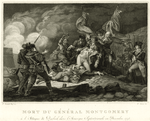 Mort du Général Montgomery à l'attaque de Quebeck dans l'Amerique Septentrionale en Decembre 1775