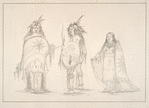 Riccarree.  76, 77.  Pah-ta-coo-sa (He who Strikes) Kut-sa-ra ( the Jumper), two young warriors of the tribe, in war costume; 78. Pshan-shaw (Sweet Scented Grass), an unmarried girl, ...