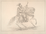 Saukie. 86. Kee-o-kuk (the Running Fox) on horseback: on a fine blood horse for which he paid 300. dollars but a few days before his portrait was painted. ...