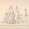 Seminolee. 154-156. Ee-mat-la (King Phillip), Ye-how-lo-gee (the Cloud), Co-ee-ha-jo (- - -), three Seminolee warriors who distinguished themselves in the Seminolee War, under the lead of Osceola, and were taken prisoners with their Chief, and were prisoners of war when their portraits were painted; 157. La-shee (the Licker) called 'Creek Billy', a very distinguished warrior, also a prisoner of war; 158. Os-ce-o-la (the Black Drink), a lad of 12 years old nephew of the warrior Os-ce-o-la, also a prisoner; 159. Woman and child, wife of one of the warriors.