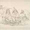 Camanchee. 159. Ee-sha-ko-nee (the Bow and Quiver) Head Chief of the tribe; 160-162. Ha-nee (the Beaver), Is-da-wah-tam-mee ( the Wolf Tied with Hair), Ish-a-ro-ye (he who carries the Wolf), Three favourite warriors of the Chief, ....