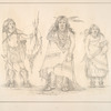Camanchee.  163. Ta- wah-que-nah (The Mountain of Rocks) of the principal chiefs of the tribe, ... 164. His-oo-san-chees, one of the most famous warriors of the Camanchee tribe, in full warrior's costume and war paint; 165. Wife and child of the Chief.
