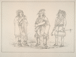 Seneca. 177. Red-Jacket, Head Chief of the tribe. This has been one of the most celebrated Indians on the American frontier during the last half century, eloquent in council, and terrible in war. His name is closely identified with the early history of the United States, as Chief of the 'Six Nations'. His life has been written by an able writer Col. W-m L. Stone, Editor of a popular Journal in New York. ... ; 178, 179. (the Hard History), (the Good Hunter), two favourite warriors of the Chief with tamahawks and war clubs in hand.