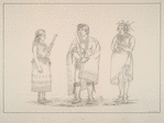 Putowatomie. 218. On-saw-kie (the Sac), a young man in the attitude of saying his prayers from the maple stick. The Kickapoo Prophet having successfully preached his religion to the Potowatomies, after converting his own tribe; 219. Nah-pow-sa (the Bear travelling in the night), one of the chiefs of the tribe; 220. Kee-see, a woman reading her prayer.