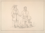 Mohegan. 227. Ee-tow-o-kaum (Both Sides of the River), Chief of the tribe, civilized, with a psalmbook in one hand, and a cane in the other; 228. Waun-naw-con (the Dish), called 'John Quinney', civilized and educated, and now a missionary preacher in his tribe.
