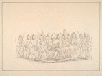 Dance to the Berdash. Sau-kie. 260. I-coo-coo-a (Berdash or Sodomirt[?]) is the name of a man who always exists in this tribe, dressed in woman's attire, travelling and labouring with the women. ....