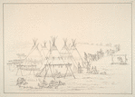 Sioux. Sioux encampment.
