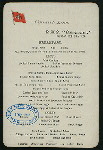 BREAKFAST [held by] CUNARD LINE [at] "R.M.S. ""CAMPANIA""" (SS;)