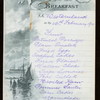 BREAKFAST [held by] RED STAR LINE [at] "S.S. ""WESTERNLAND""" (SS;)