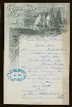 BREAKFAST [held by] RED STAR LINE [at] "S.S. ""SOUTHWARK""" (SS;)