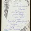 LUNCH [held by] RED STAR LINE [at] "S.S. ""SOUTHWARK""" (SS;)