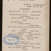 LUNCHEON [held by] CUNARD LINE [at] EN ROUTE ON BOARD R.M.S. CAMPANIA (SS;)