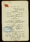 LUNCHEON [held by] CUNARD LINE [at] EN ROUTE ON BOARD R.M.S. CAMPANIA (SS;)