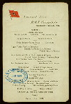 DINNER [held by] CUNARD LINE [at] EN ROUTE ON BOARD R.M.S. CAMPANIA (SS;)