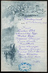 BREAKFAST [held by] RED STAR LINE [at] EN ROUTE ABOARD S.S. WESTERNLAND (SS;)