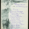 BREAKFAST [held by] RED STAR LINE [at] EN ROUTE ABOARD S.S. WESTERNLAND; (SS;)