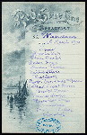 BREAKFAST [held by] RED STAR LINE - S.S.WESTERNLAND [at] EN ROUTE (SS)