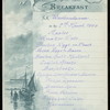 BREAKFAST [held by] RED STAR LINE [at] SS WESTERNLAND (SS;)