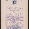 LUNCH [held by] OCCIDENTAL & ORIENTAL STEAMSHIP CO. [at] SS COPTIC (SS;)