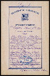 LUNCH [held by] OCCIDENTAL & ORIENTAL STEAMSHIP CO. [at] SS COPTIC (SS;)