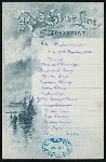 BREAKFAST [held by] RED STAR LINE [at] SS WESTERNLAND (SS;)