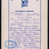 BREAKFAST [held by] OCCIDENTAL & ORIENTAL STEAMSHIP COMPANY [at] S.S. COPTIC (SS;)