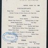 BREAKFAST [held by] CUNARD LINE [at] "R.M.S. ""ETRURIA""" (SS;)