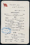 BREAKFAST [held by] CUNARD LINE [at] "R.M.S. ""ETRURIA""" (SS;)