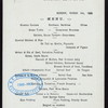 DINNER [held by] CUNARD LINE [at] "R.M.S. ""ETRURIA""" (SS;)