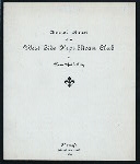 ANNUAL DINNER [held by] WEST SIDE REPUBLICAN CLUB OF NEW YORK CITY [at] SHERRY'S (REST;)