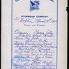 BREAKFAST [held by] OCCIDENTAL & ORIENTAL STEAMSHIP COMPANY [at] SS COPTIC (SS;)