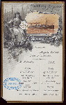 FRUHSTUCK/LUNCH [held by] HAMBURG AMERIKA LINIE [at] SCHNELLDAMPFER (EXPRESS STEAMER) AUGUST VICTORIA (SS;)