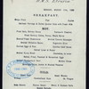 BREAKFAST [held by] CUNARD LINE [at] R.M.S. ETRURIA (SS;)