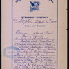BREAKFAST [held by] OCCIDENTAL & ORIENTAL STEAMSHIP CO. [at] "S.S. ""COPTIC""" (SS;)