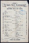 DAILY MENU [held by] EWING'S NEW RESTAURANT [at] "13 MONTGOMERY STREET (JERSEY CITY, NJ?)" (REST;)