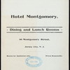 DAILY MENU [held by] HOTEL MONTGOMERY [at] "90 MONTGOMERY STREET, JERSEY CITY, NJ" (REST;)