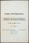 DAILY MENU [held by] HOTEL MONTGOMERY [at] "90 MONTGOMERY STREET, JERSEY CITY, NJ" (REST;)