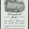 DINNER [held by] BROADWAY CENTRAL HOTEL [at] "BROADWAY, NY" (REST;)