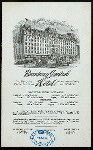DINNER [held by] BROADWAY CENTRAL HOTEL [at] "BROADWAY, NY" (REST;)