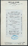 REGULAR DINNER [held by] MILLS HOTEL RESTAURANT [at] "BLEECKER, THOMPSON AND SULLIVAN STREETS; ENTRANCE ON BLEECKER STREET;" (HOTEL;)