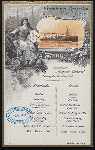 FRUHSTUCK/LUNCH [held by] HAMBURG AMERIKA LINIE [at] SCHNELLDAMPFER (EXPRESS STEAMER) AUGUST VICTORIA (SS;)