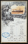 FRUHSTUCK/LUNCH [held by] HAMBURG AMERIKA LINIE [at] SCHNELLDAMPFER (EXPRESS STEAMER) AUGUST VICTORIA (SS;)