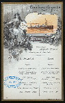 FRUHSTUCK/LUNCH [held by] HAMBURG AMERIKA LINIE [at] SCHNELLDAMPFER (EXPRESS STEAMER) AUGUST VICTORIA (SS;)