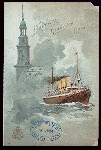 DINNER [held by] HAMBURG-AMERIKA LINIE [at] "SCHNELLDAMPFER ""AUGUSTE VICTORIA""" (SS;)