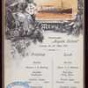 LUNCH [held by] HAMBURG-AMERIKA LINIE [at] "SCHNELLDAMPFER ""AUGUSTE VICTORIA""" (SS;)
