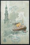 DINNER [held by] HAMBURG-AMERIKA LINIE [at] EN ROUTE ABOARD SCHNELLDAMPFER (EXPRESS STEAMER) AUGUSTE VICTORIA (SS;)