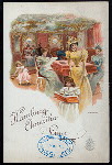 DINNER [held by] HAMBURG-AMERIKA LINIE [at] EN ROUTE ABOARD SCHNELLDAMPFER (EXPRESS STEAMER) AUGUSTE VICTORIA (SS;)