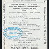 DAILY MENU [held by] MILLS HOTEL [at] "BLEECKER STREET, NEW YORK" (REST;)