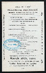 DAILY MENU [held by] MILLS HOTEL [at] "BLEECKER STREET, NEW YORK" (REST;)