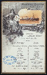 LUNCH [held by] HAMBURG-AMERIKA LINIE [at] EN ROUTE ABOARD SCNELLDAMPFER (EXPRESS STEAMER) AUGUSTE VICTORIA (SS;)